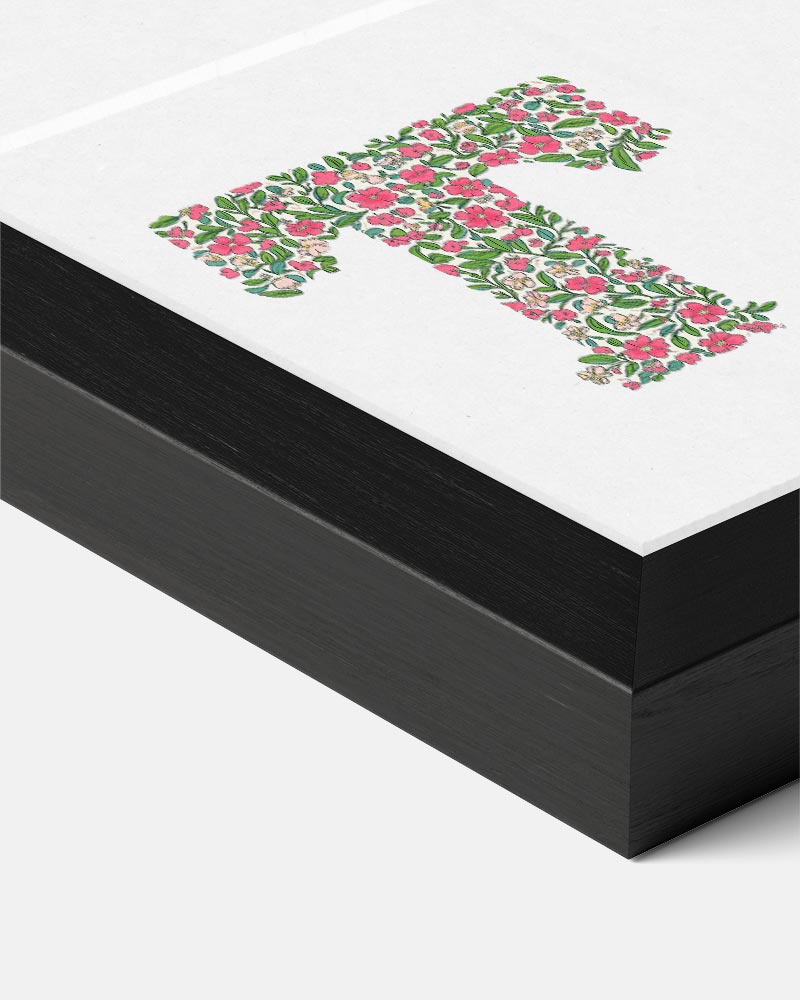 Bloemrijke T Monogram Poster-WallArtistic