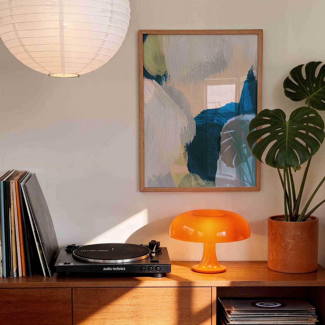 Abstracte penseelstreken Poster