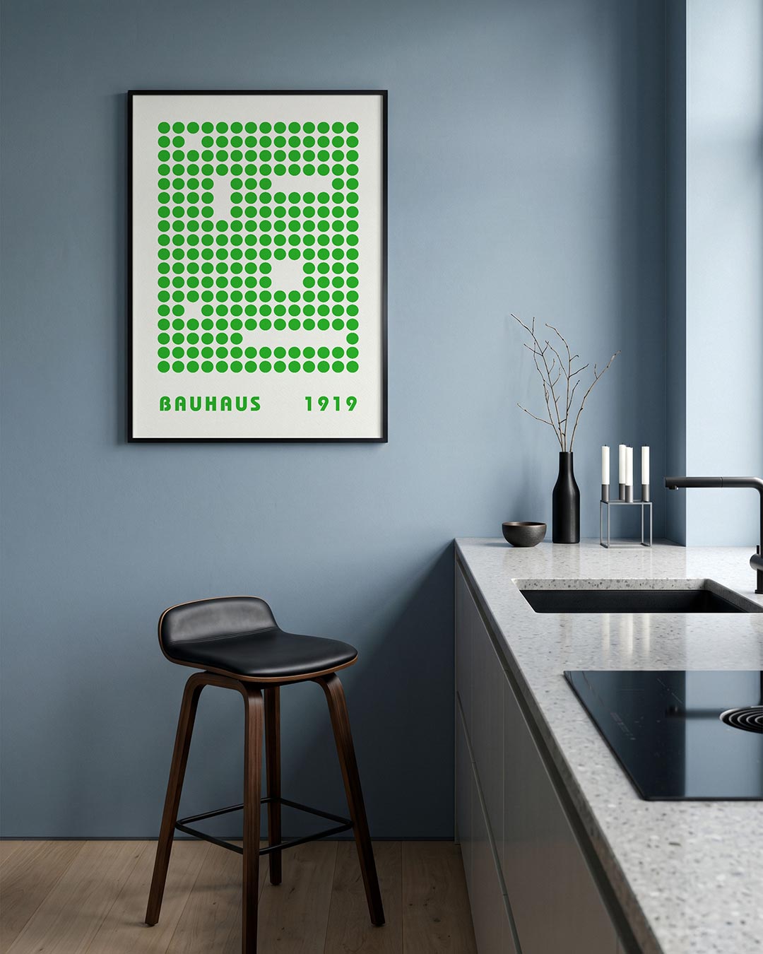 Groene puntstructuur Poster
