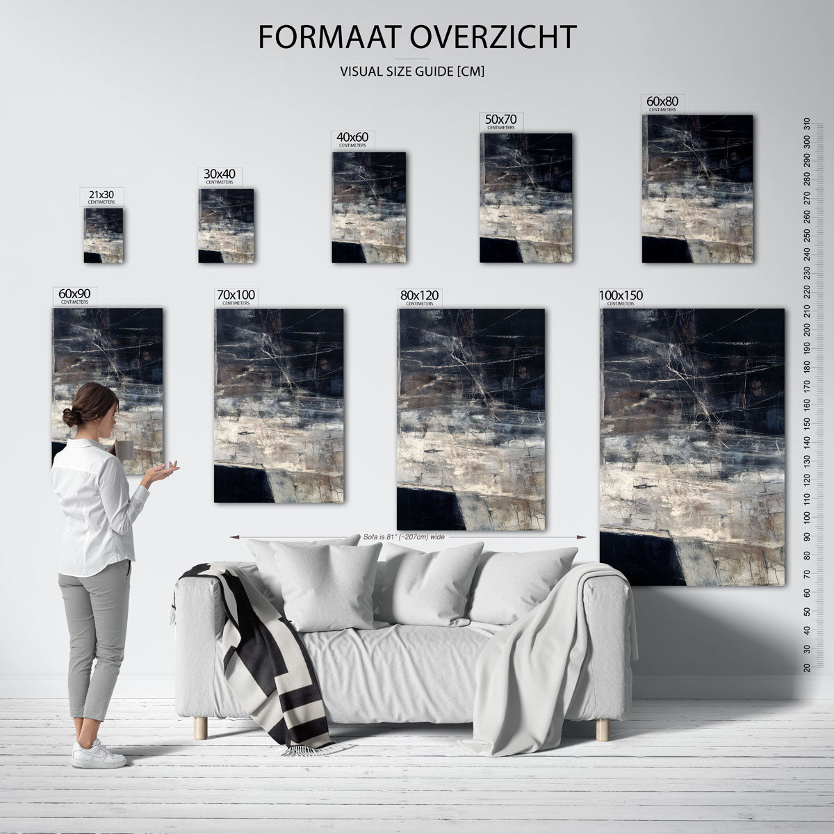 Abstracte lijnen en vlakken Poster