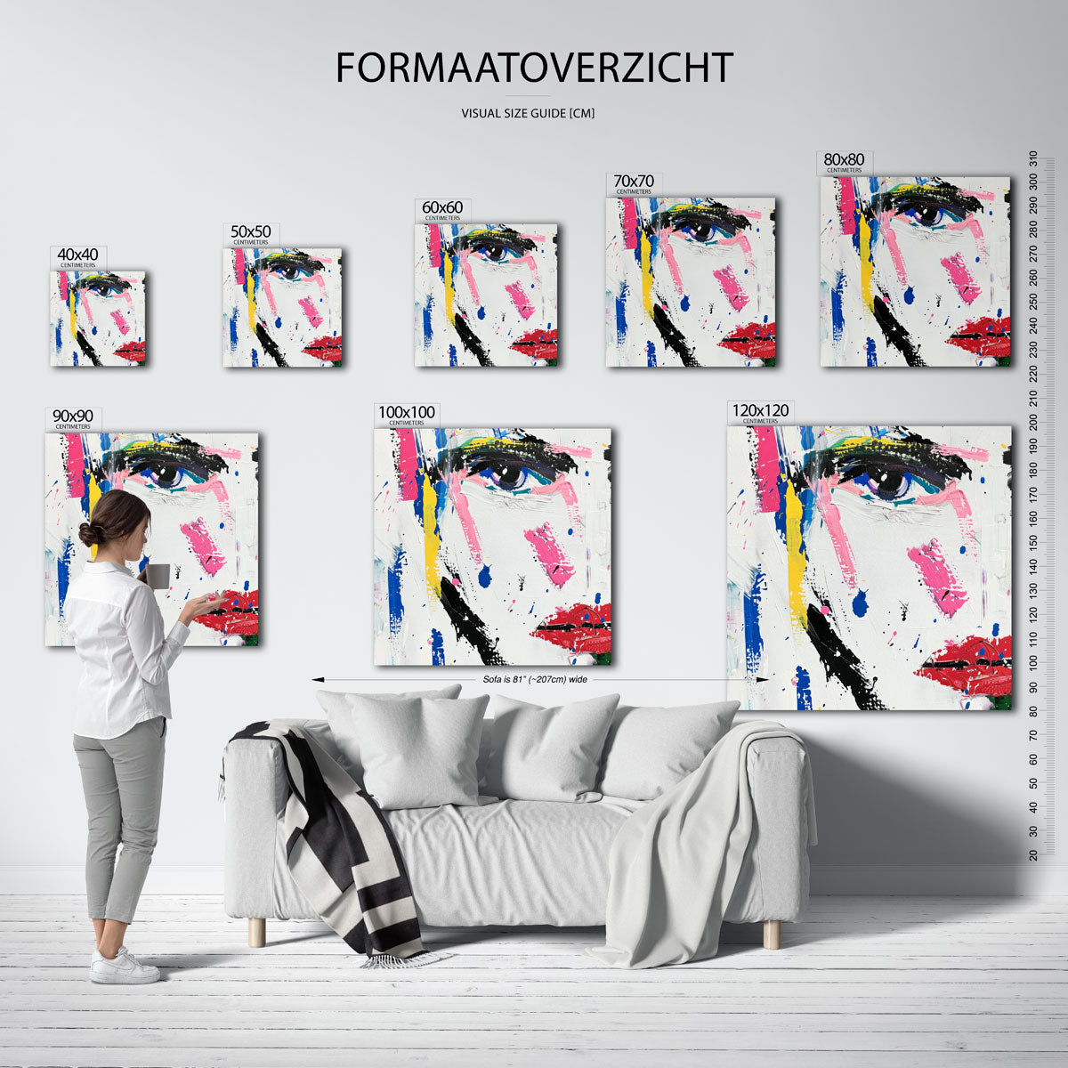 Abstract gezicht Poster