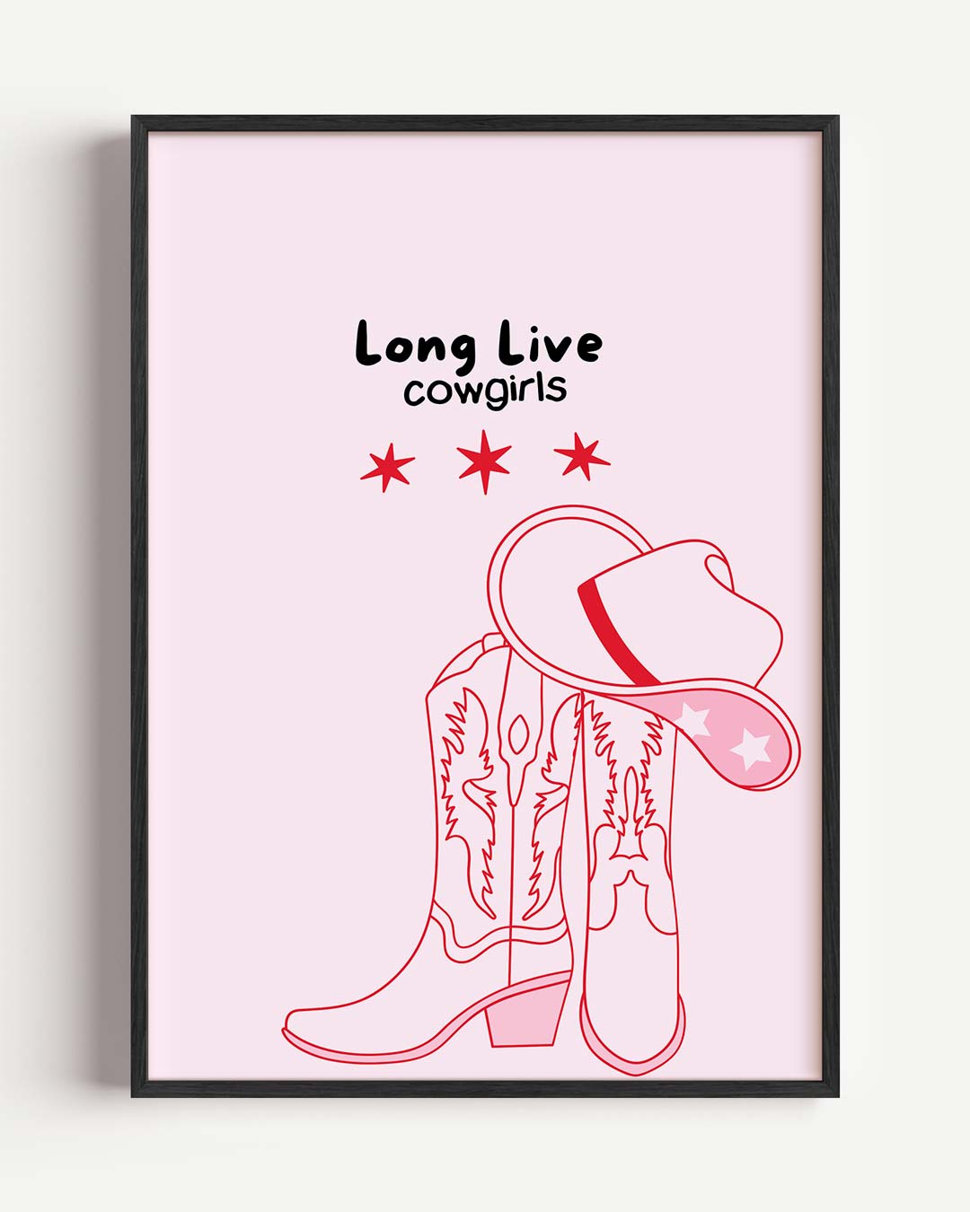 Stoere Cowgirl Poster-WallArtistic