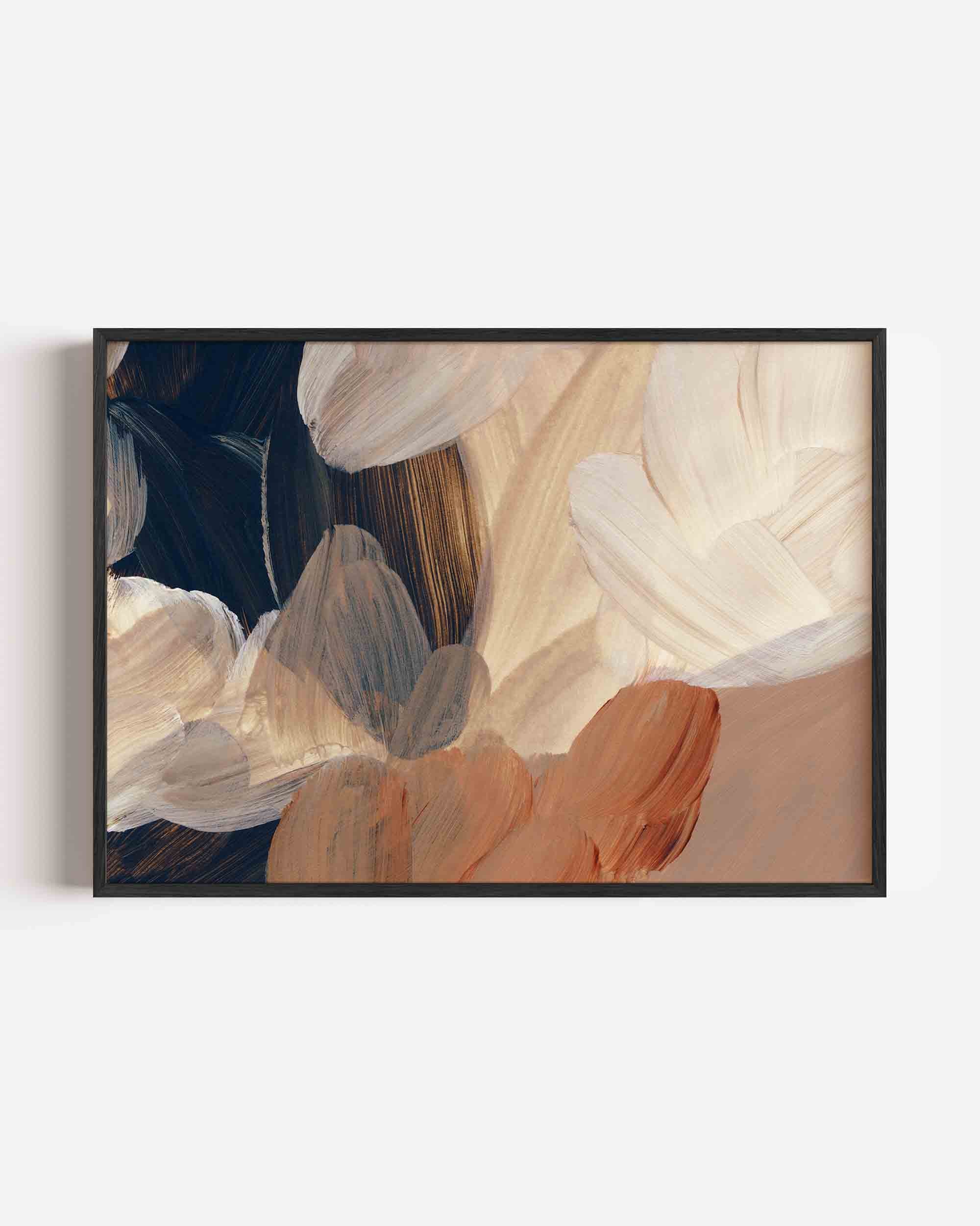 Abstracte penseelstreken Poster