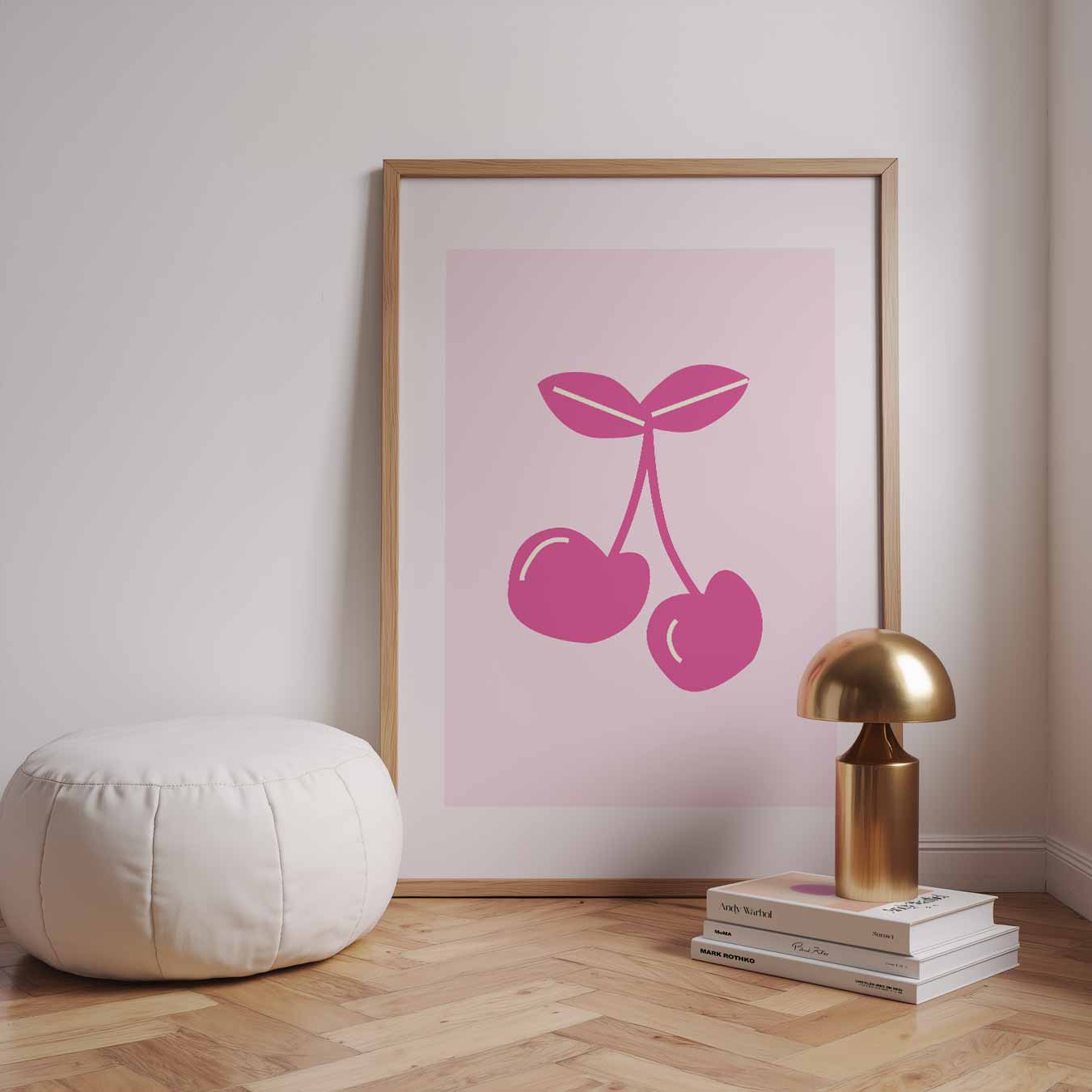 Schattige Kersen Illustratie Poster-WallArtistic