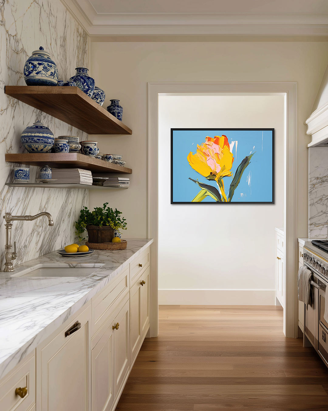 Expressieve bloem Kunstwerk