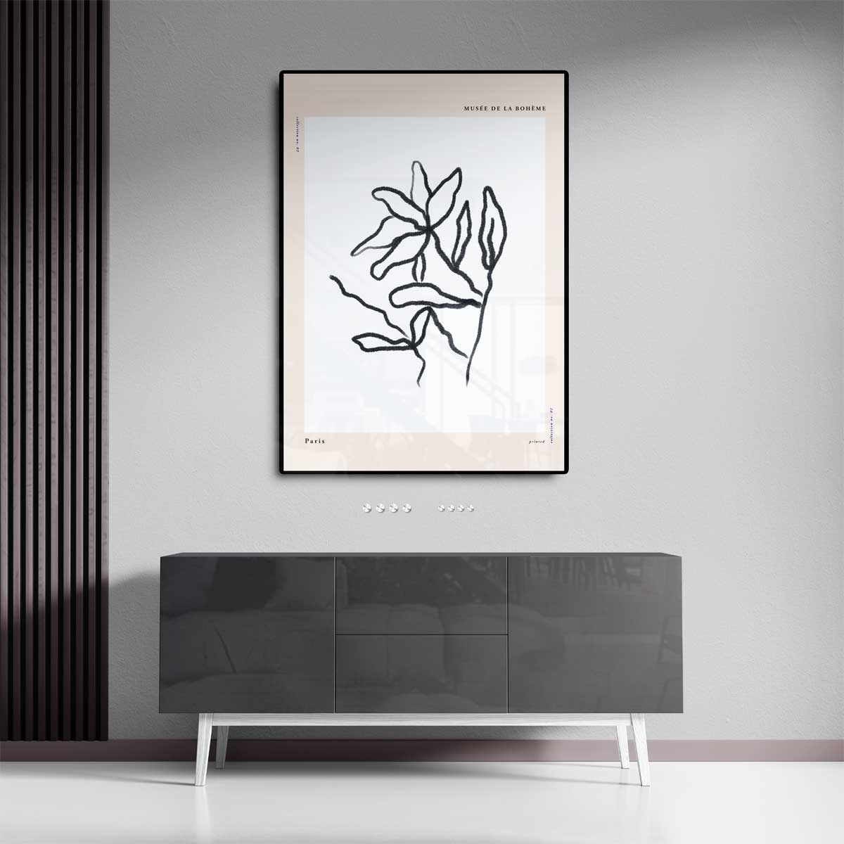 Organische Lijnen Kunstprint Kunstwerk-canvas-dibond-plexiglas-wanddecoratie-WallArtistic
