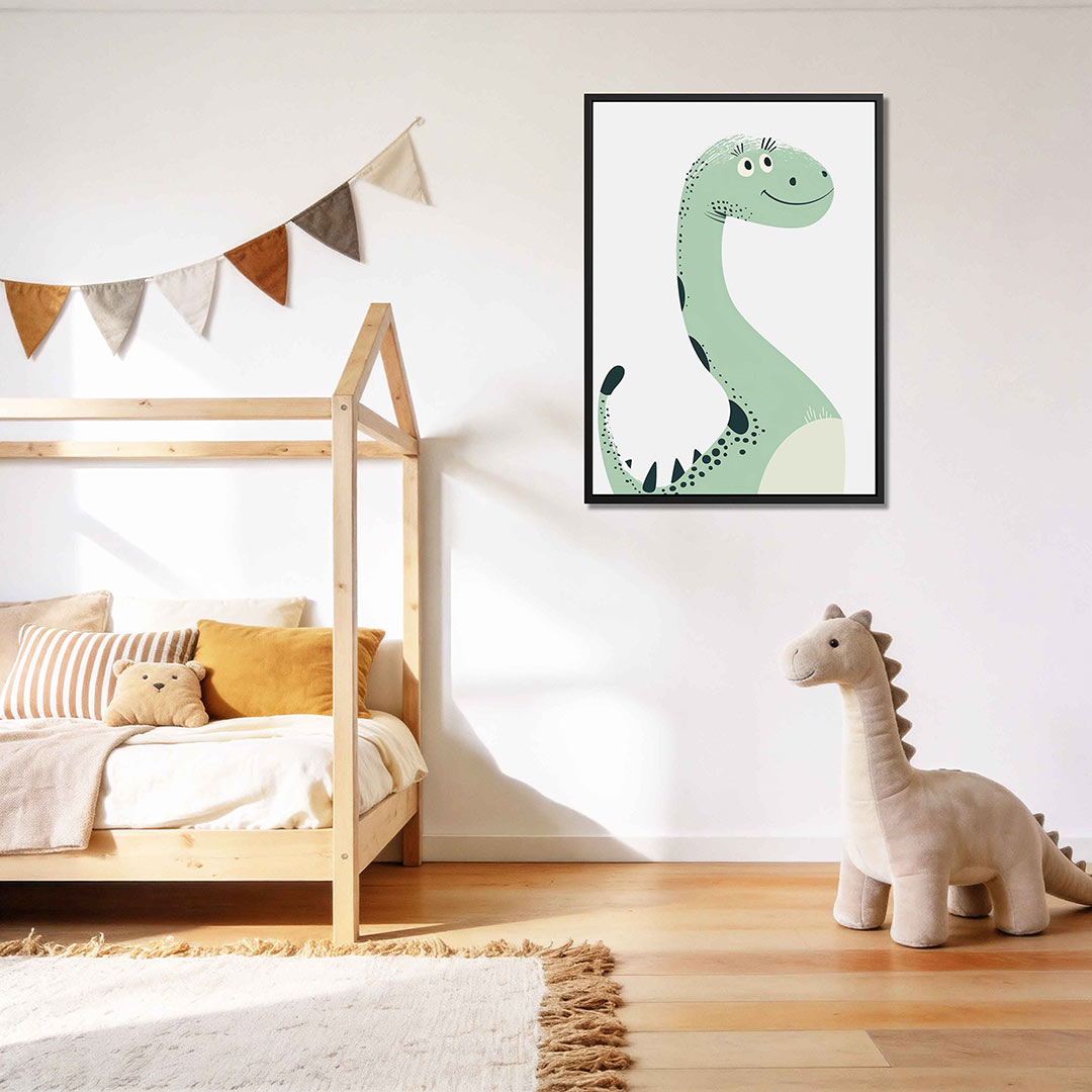Vrolijke dinosaurus illustratie Kunstwerk
