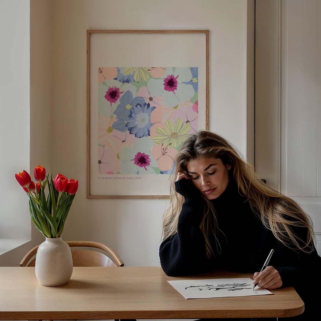 Bloemenexplosie Poster-WallArtistic