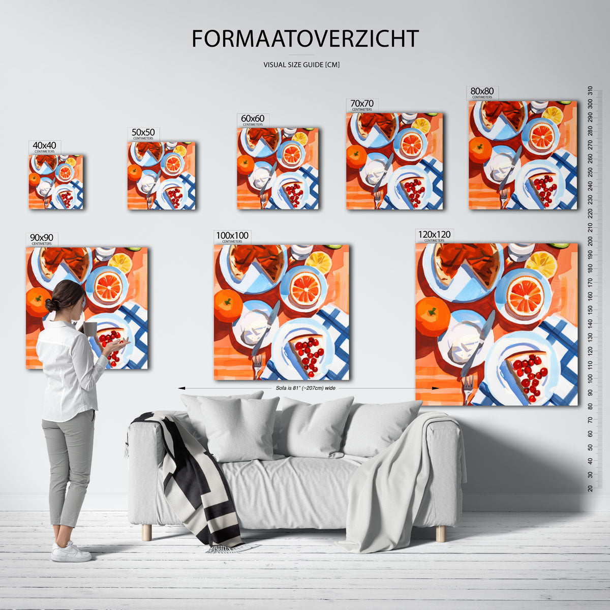 Fruit en taart Poster