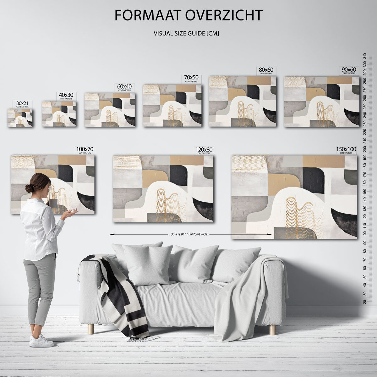 Abstracte vormen en lijnen Poster