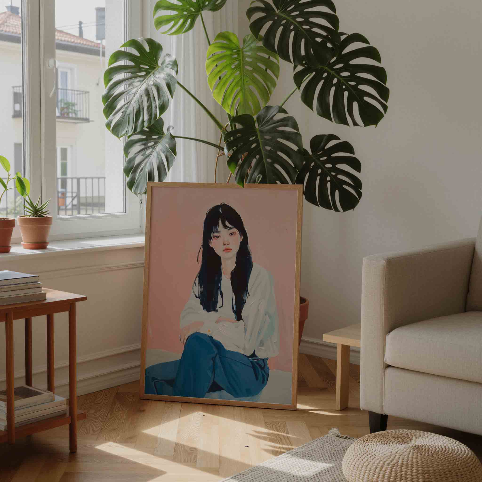 Vrouw met donkere haren Poster