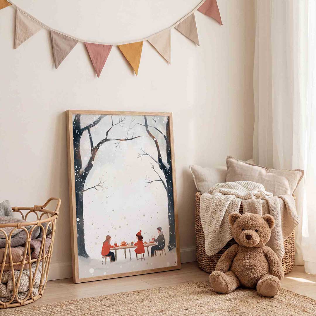 Winterse maaltijd Poster