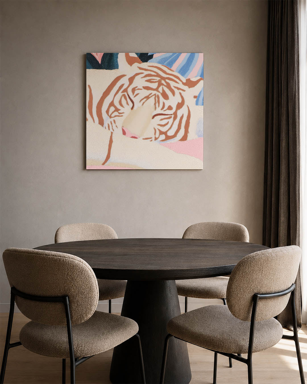 Dromerige tijger Kunstwerk