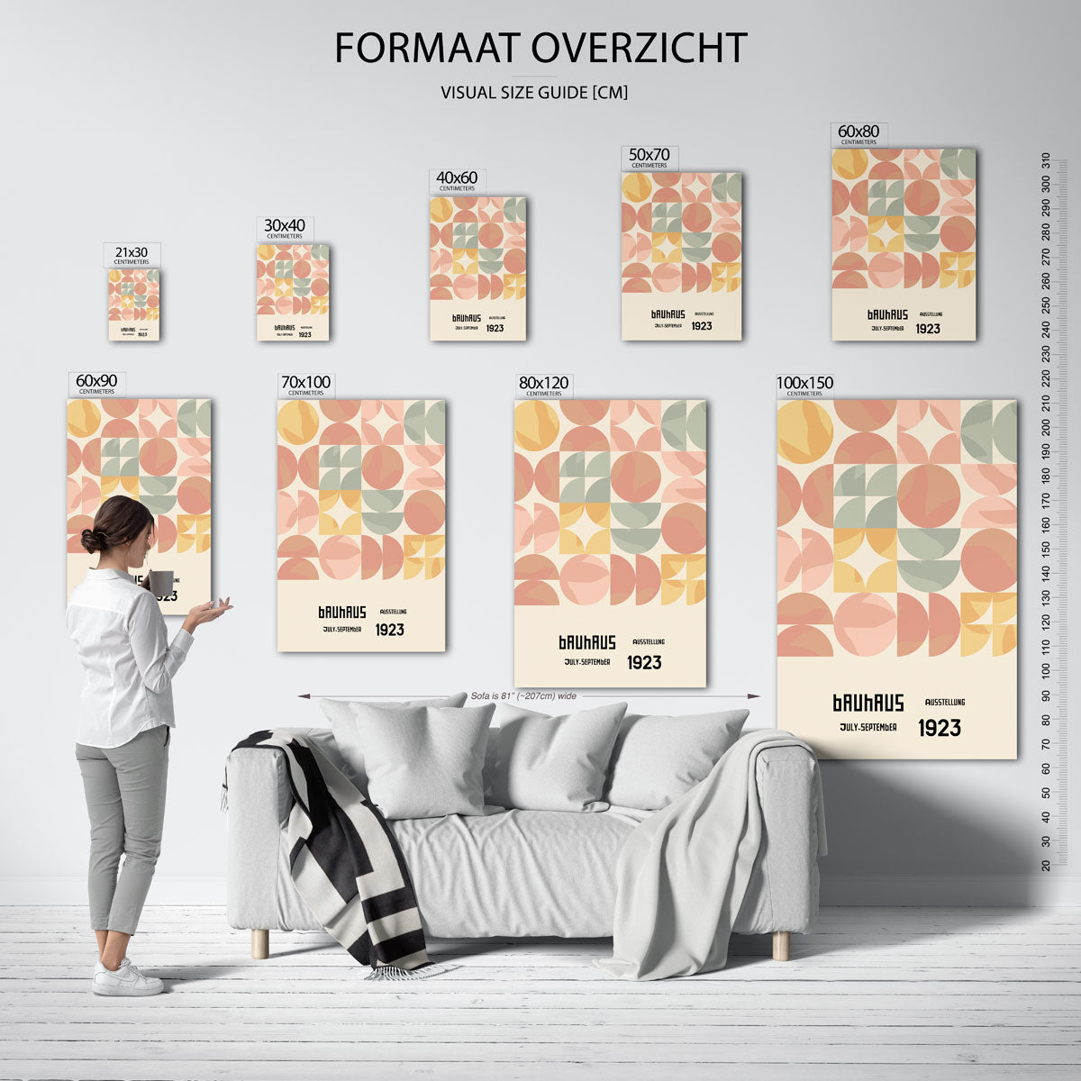 Vormritme en kleurvlakken Poster