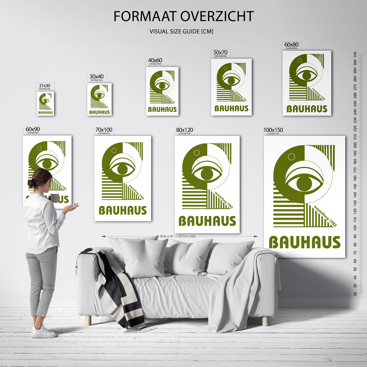 Oog en lijnen Poster
