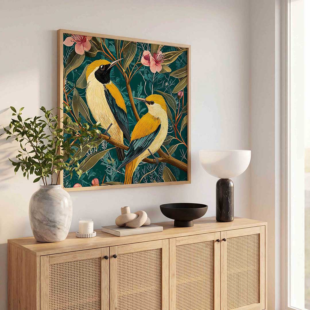 Vogels op tak Poster
