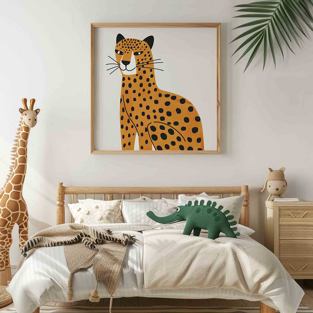 Luipaard illustratie Poster