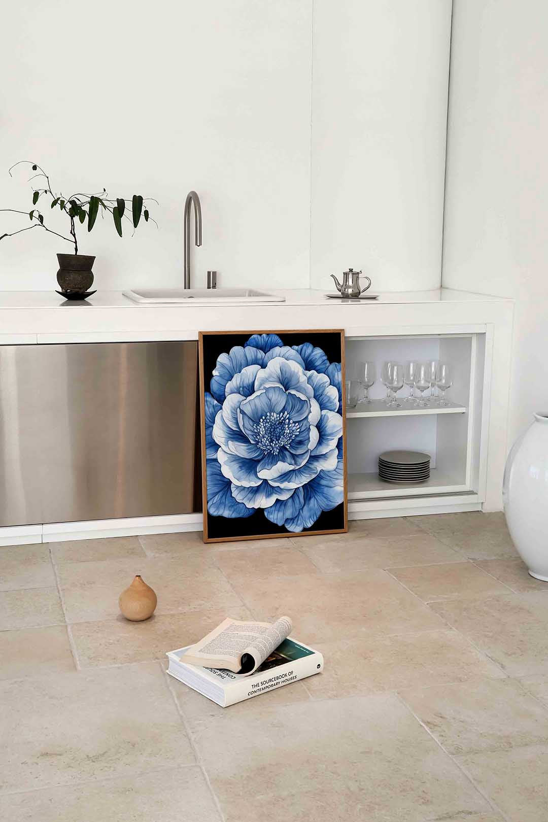 Blauwe bloem Poster