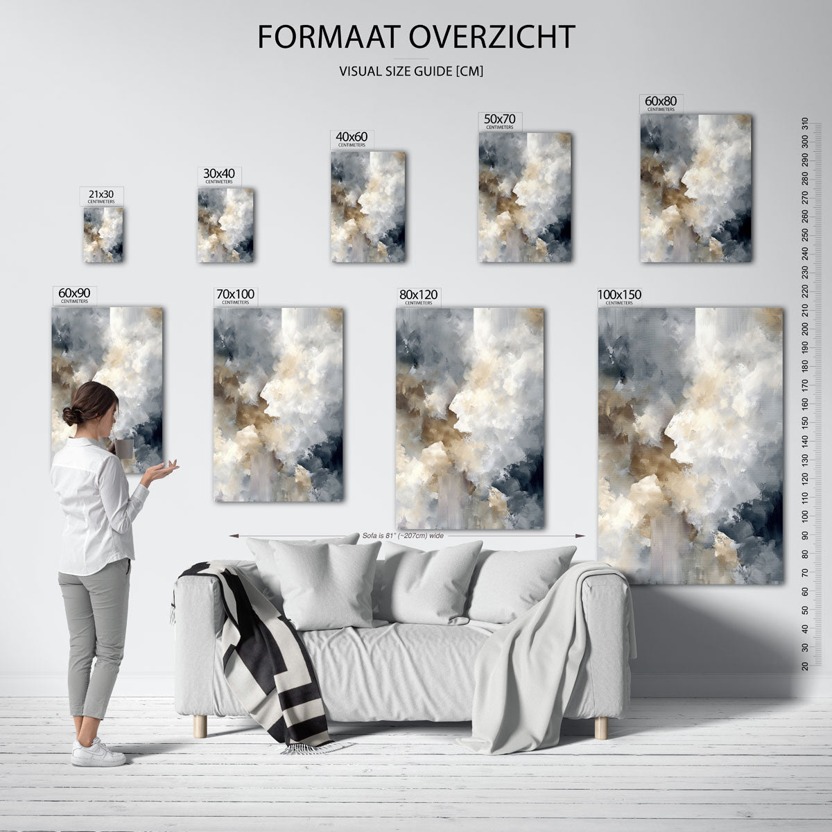 Abstracte wolken Poster
