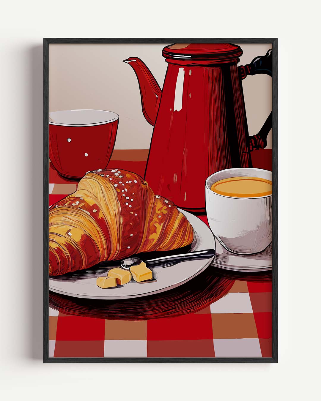Franse Ontbijt Sfeerposter-WallArtistic