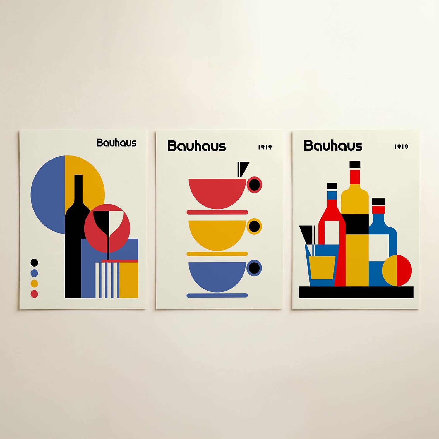 Vormen en kleurvlakken Posterset