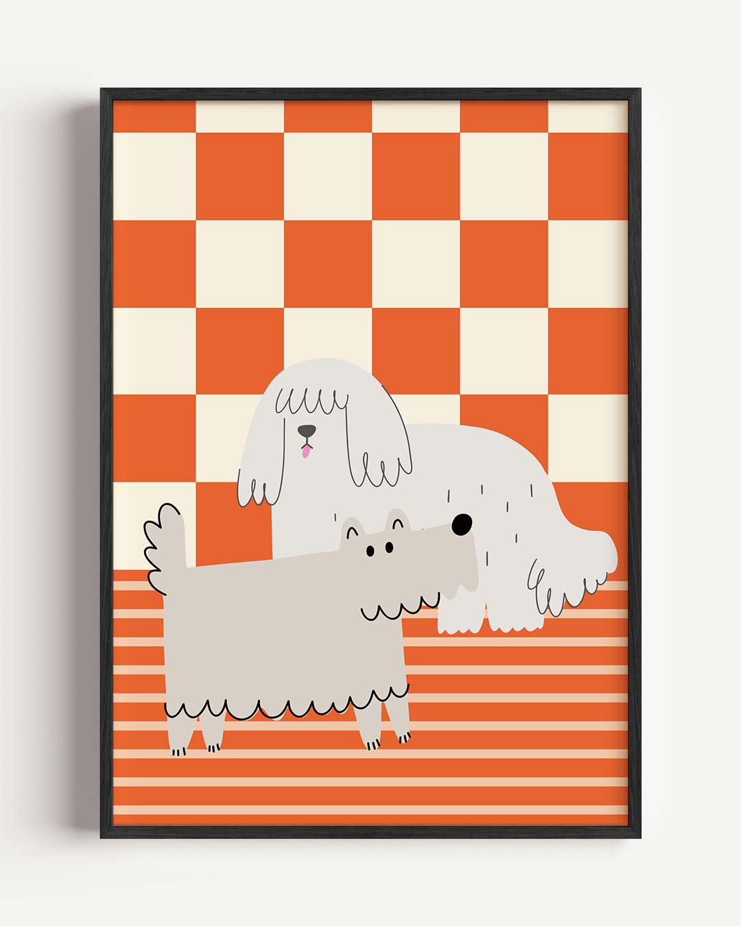 Charmante Hondenvrienden Poster-WallArtistic