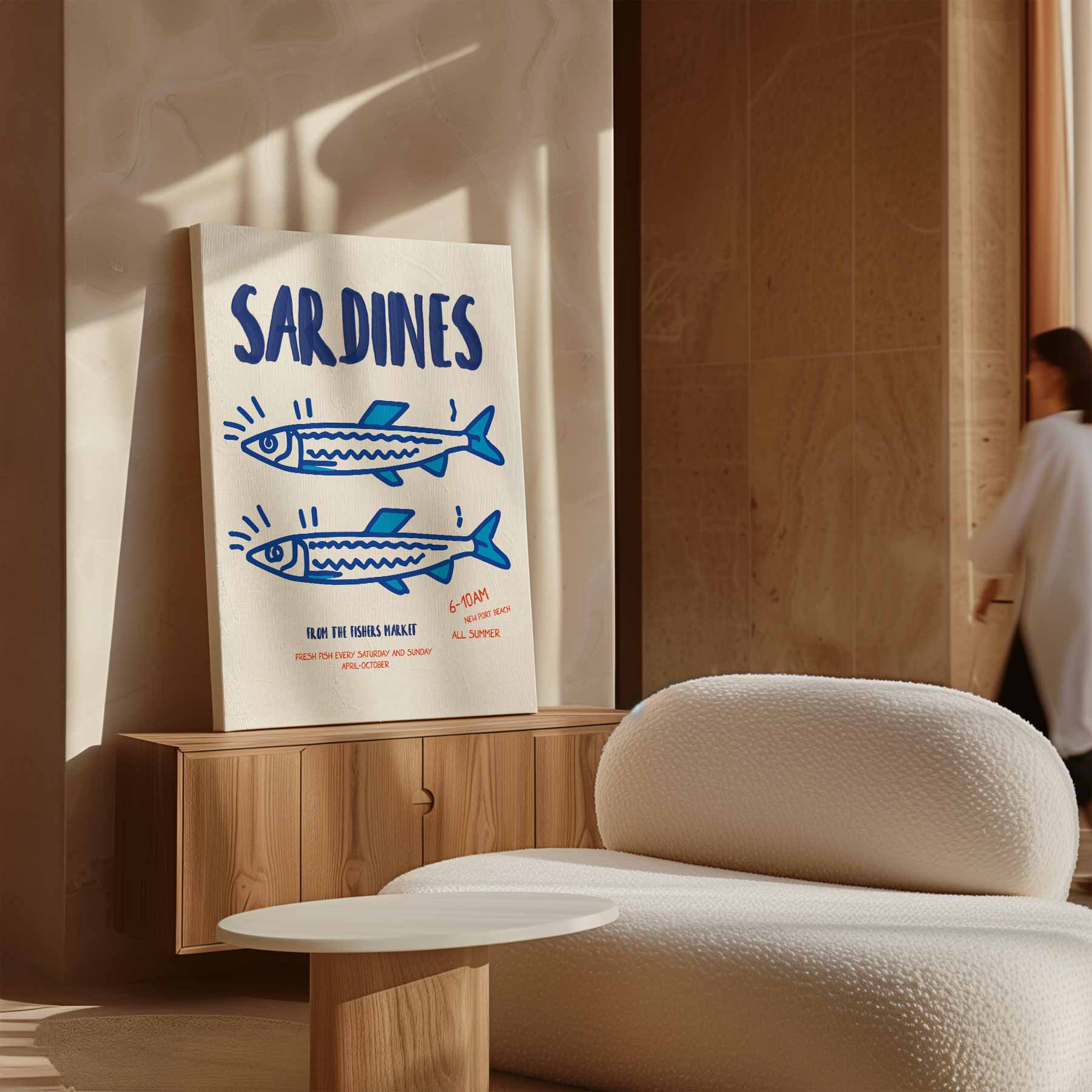 Sardines Illustratie Poster