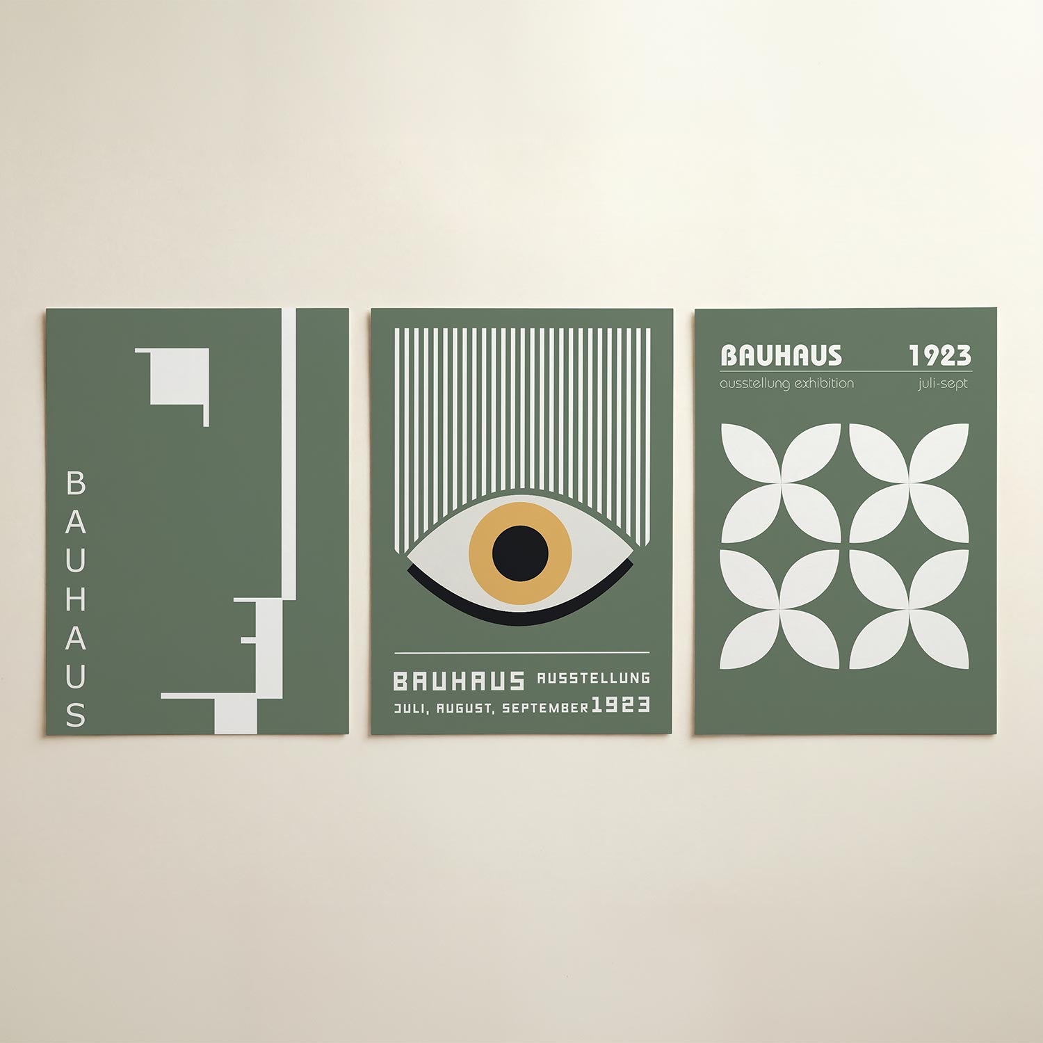 Strakke lijnenspel Posterset