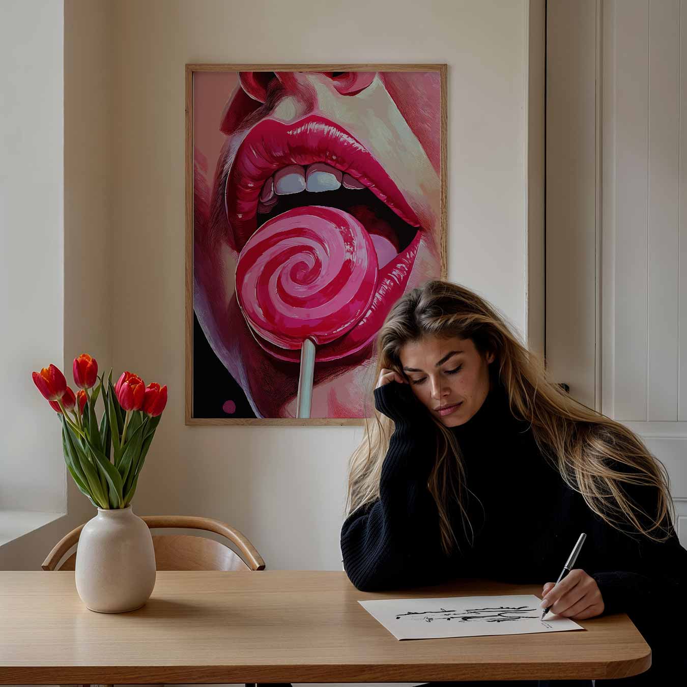 Lollipop Lips Poster II-WallArtistic