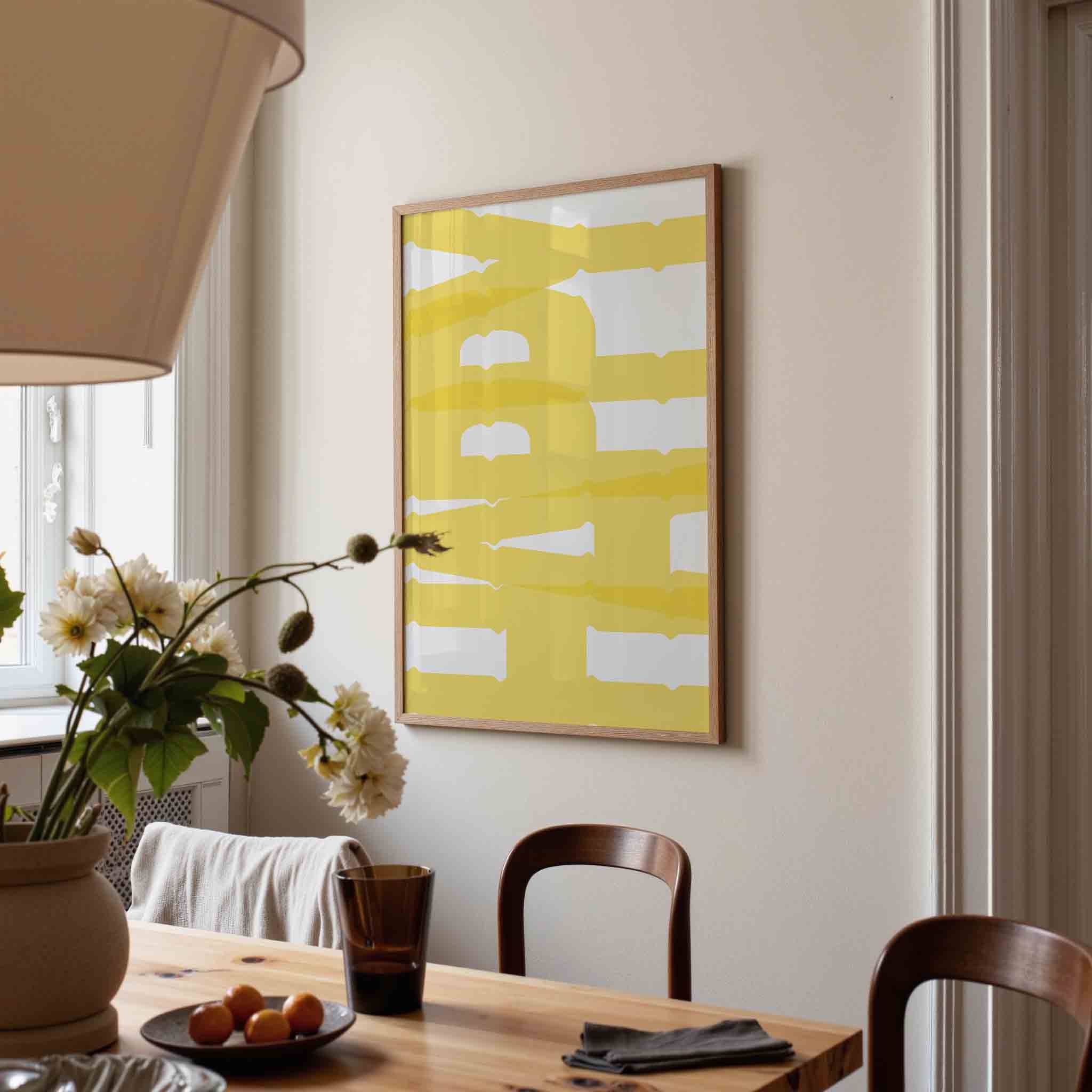 Geel patroon Poster