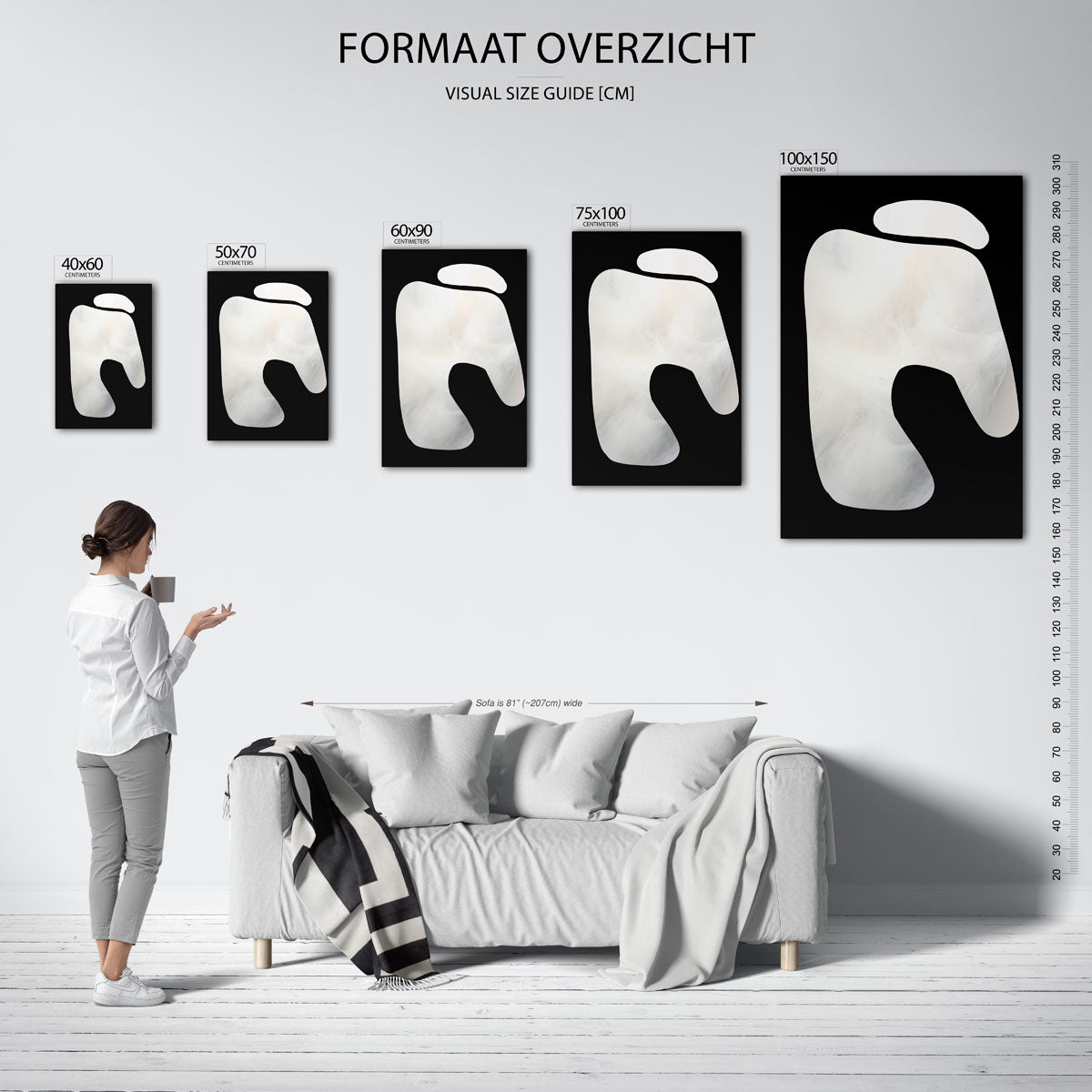Organische vormen compositie Kunstwerk