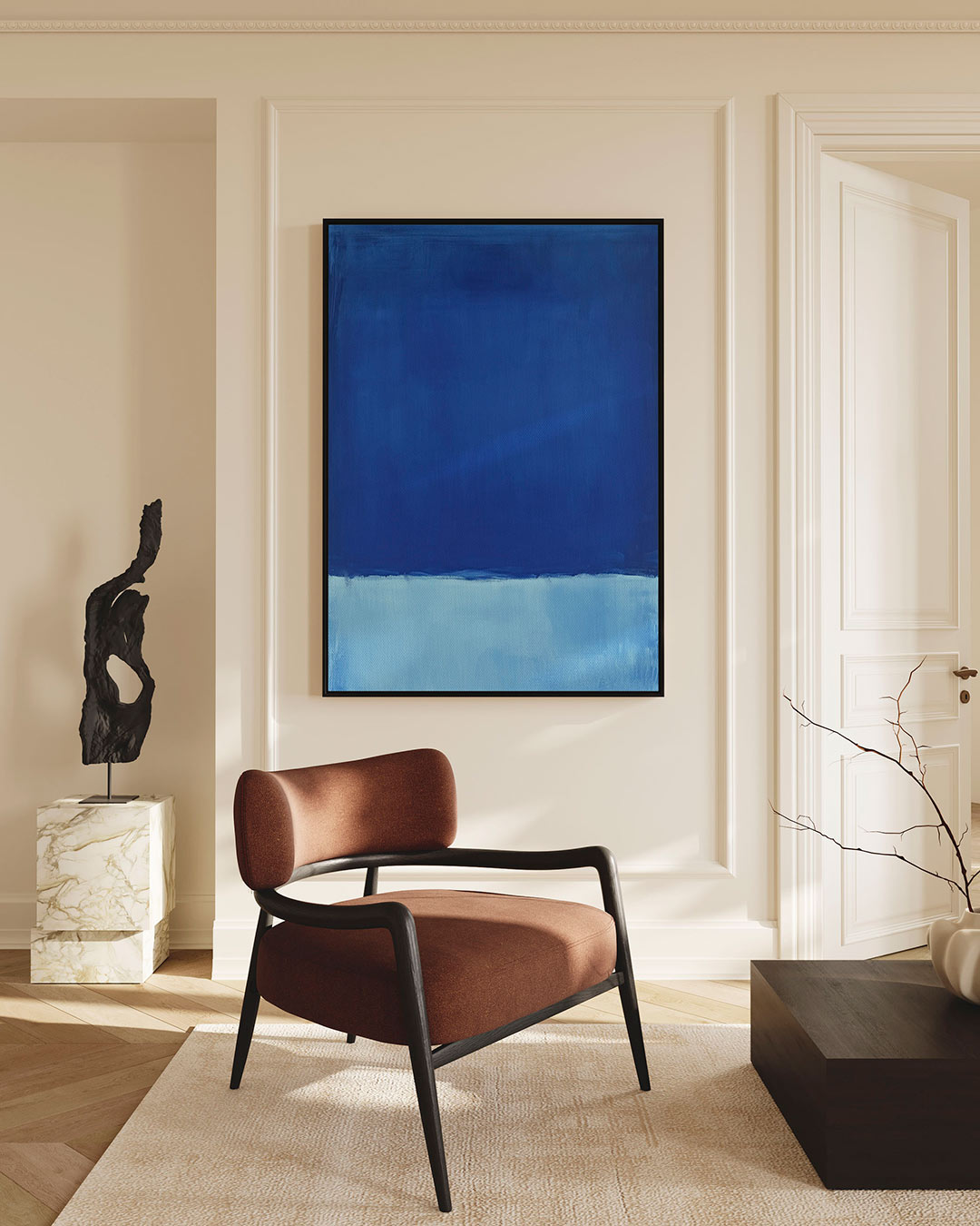 Blauwe harmonie Kunstwerk