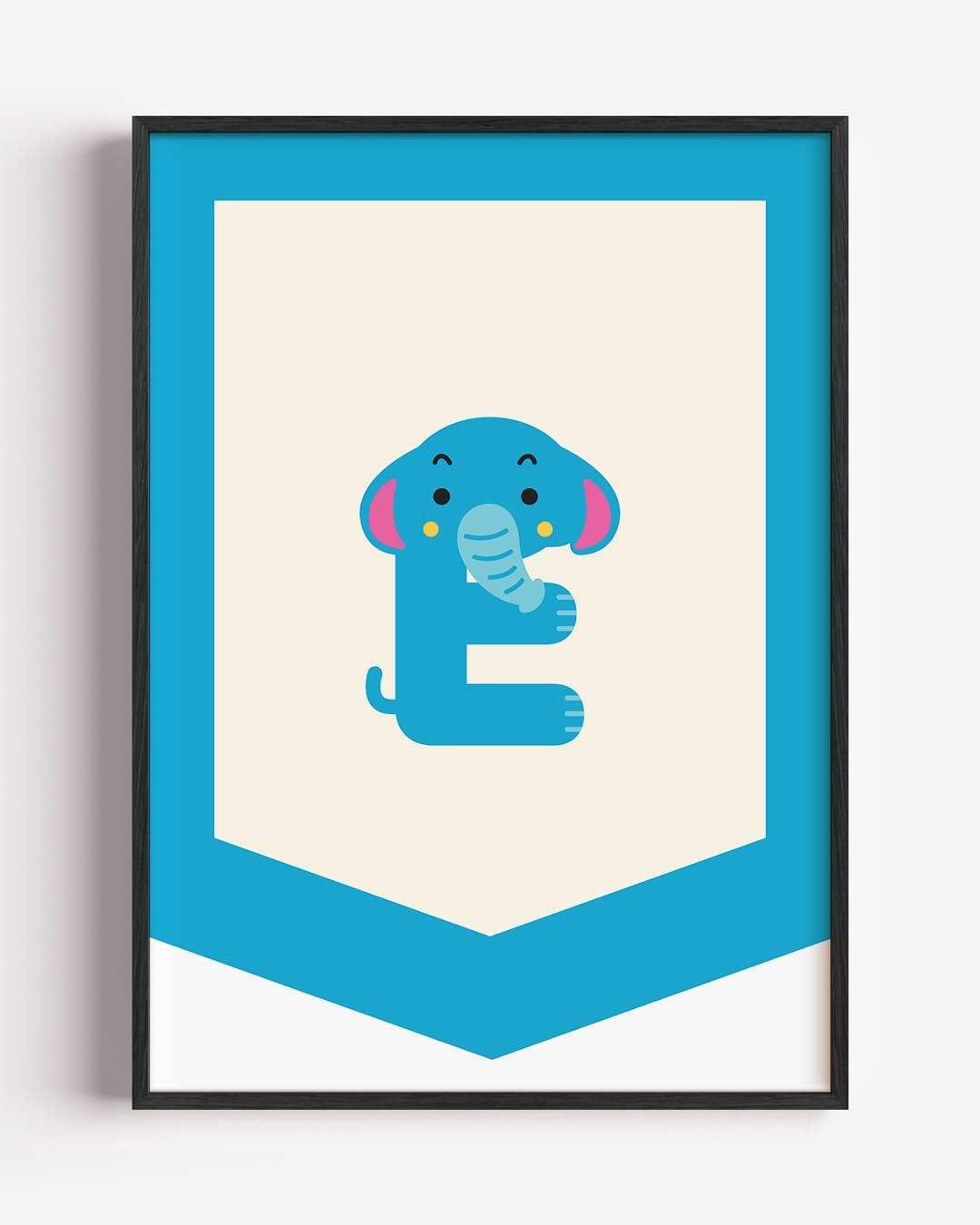 Vrolijke Olifant ABC Poster-WallArtistic