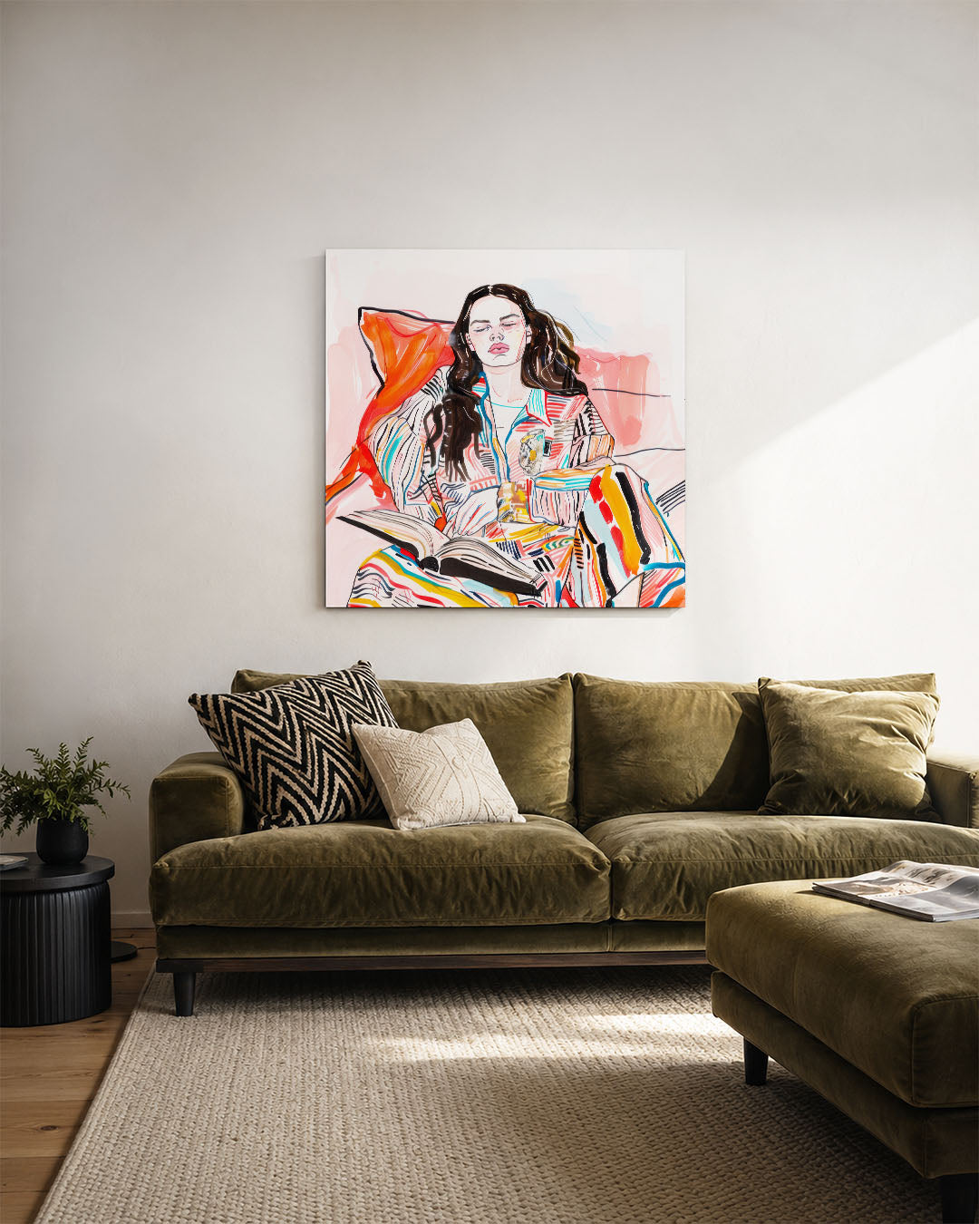 Kleurrijke lezing Kunstwerk