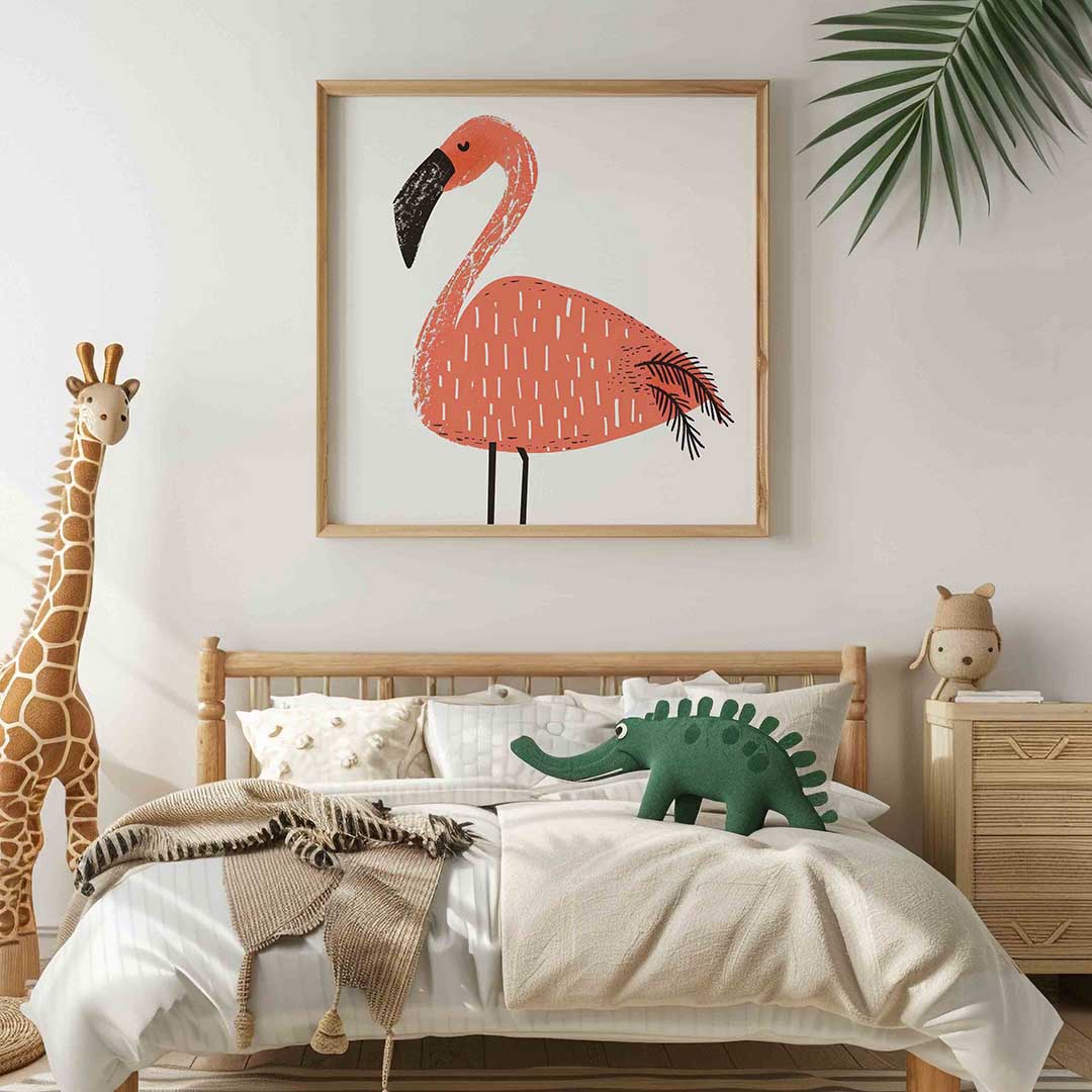 Flamingo illustratie Poster