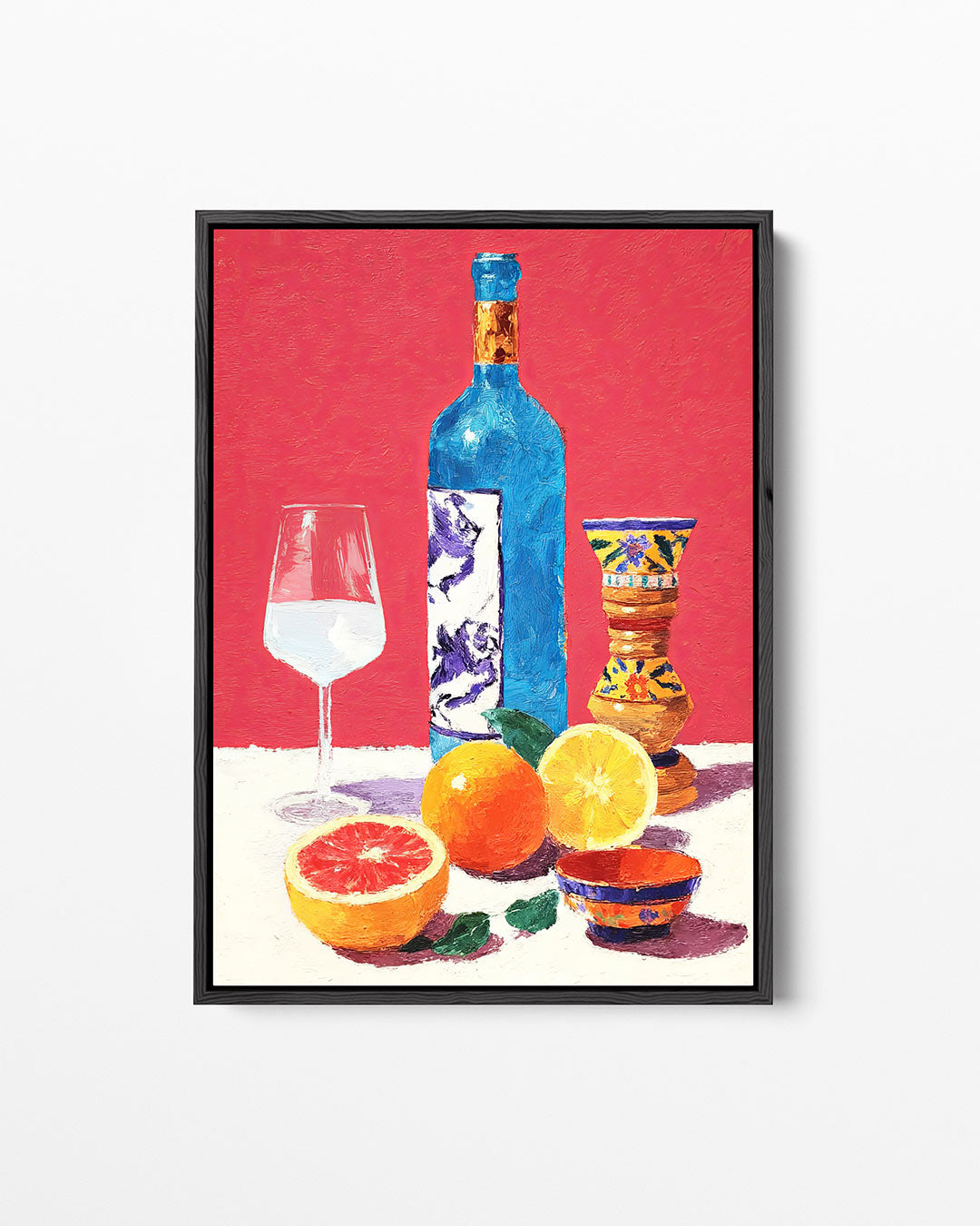 Sinaasappels in schaal Kunstwerk