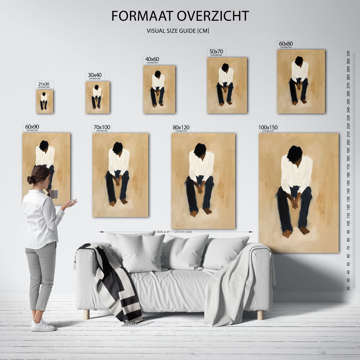 Zittende figuur Poster