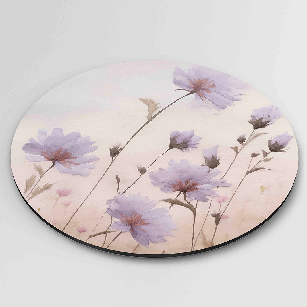 Bloemen in pastel Muurcirkel
