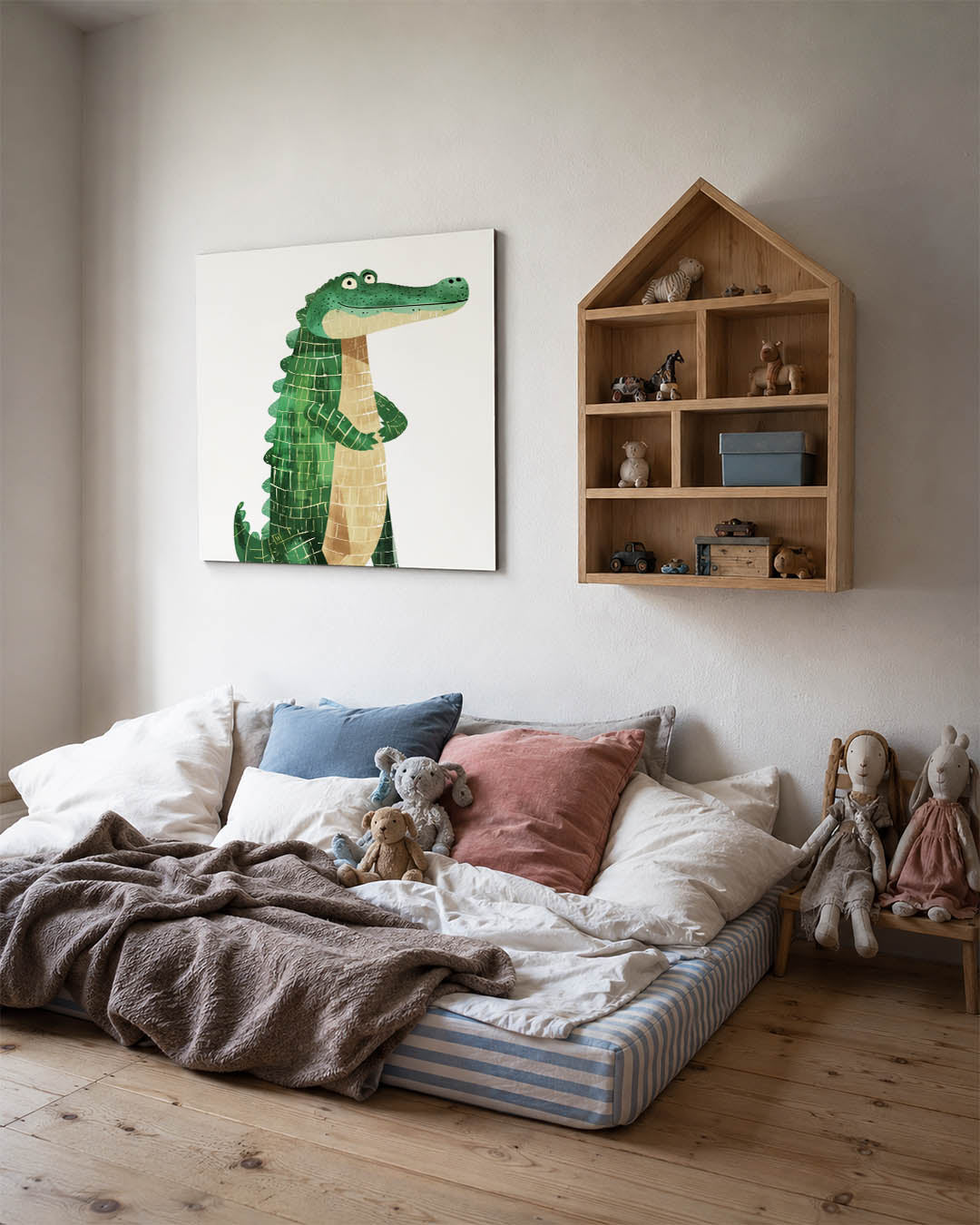 Vrolijke krokodil illustratie Kunstwerk