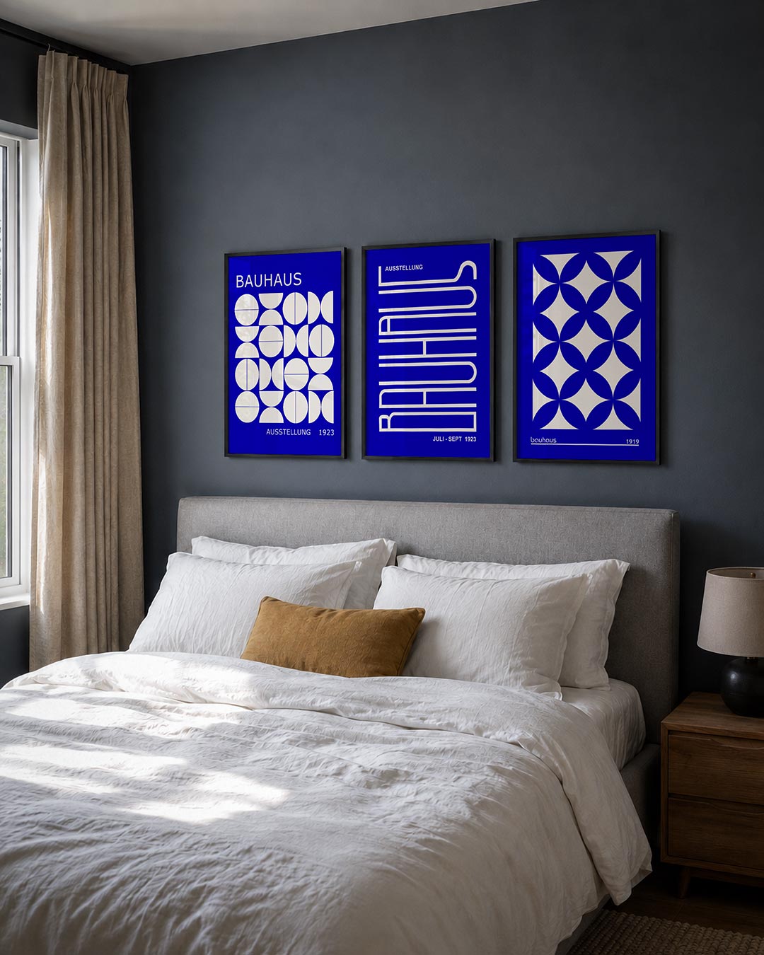 Vormenspel in blauw Posterset