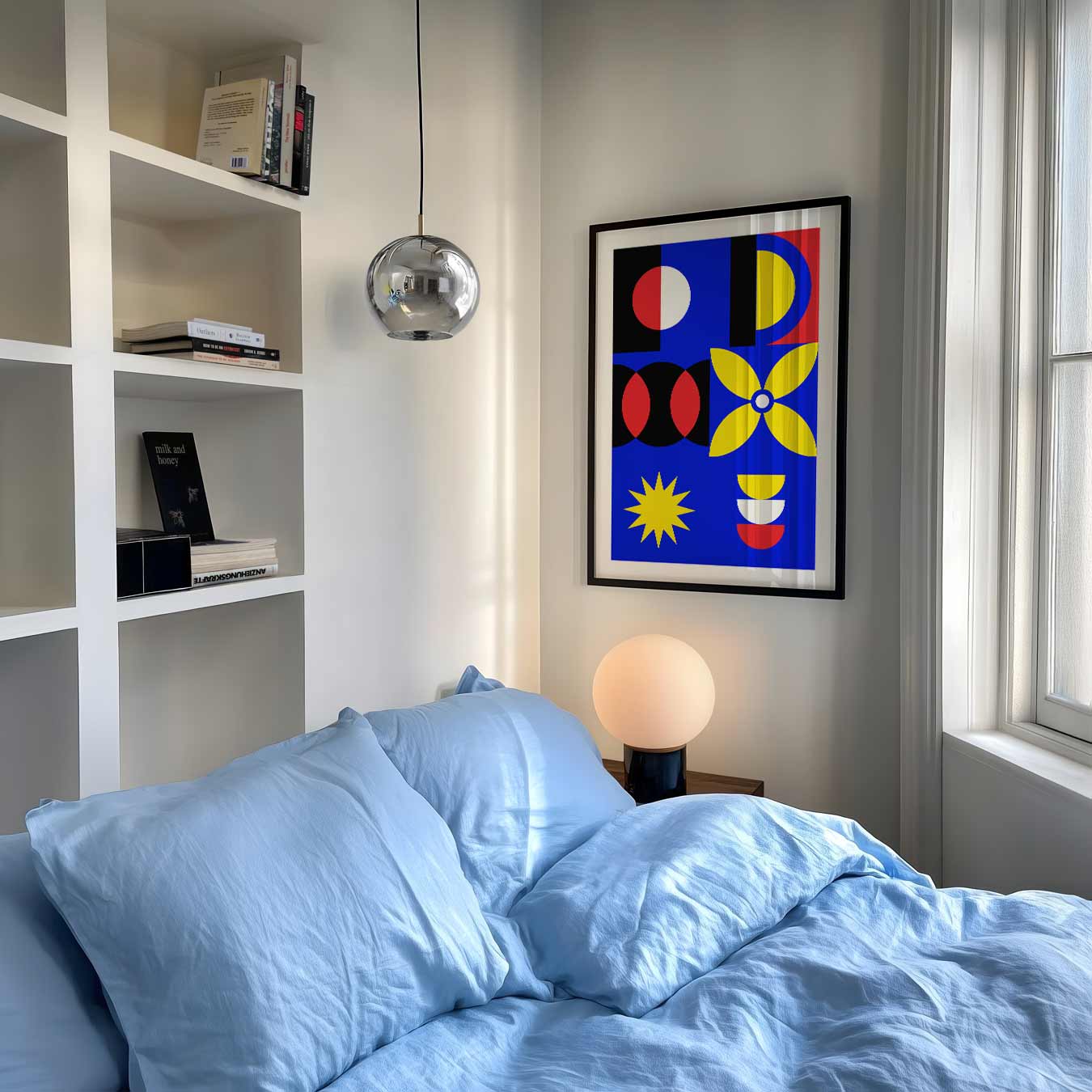 Geometrische Kleurexplosie Poster-WallArtistic