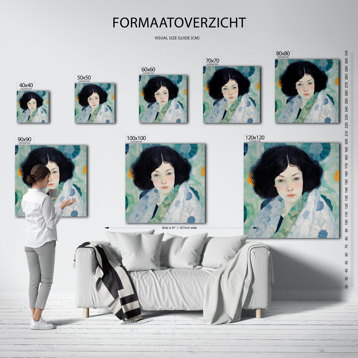 Vrouw met donkere haren Poster