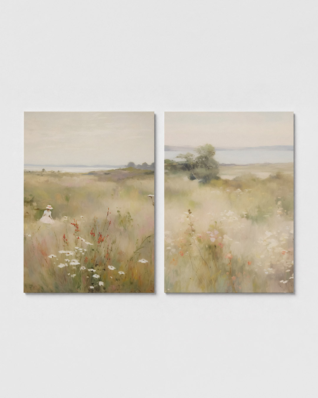 Zachte landschapstonen Posterset