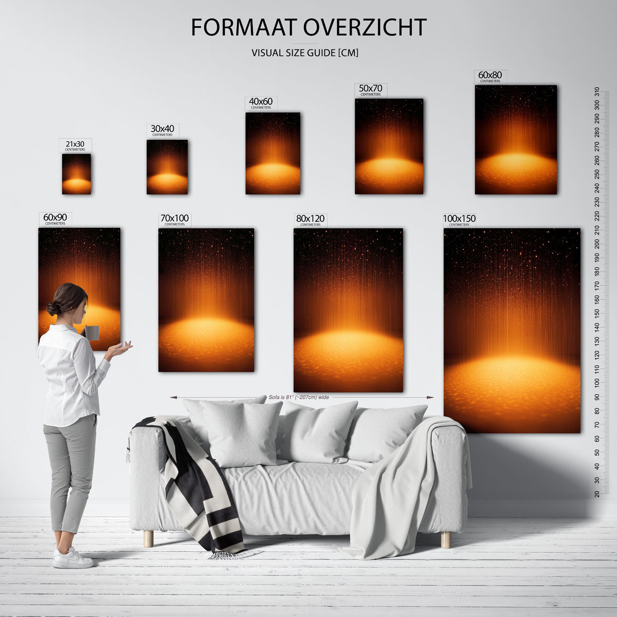 Vallende lichten Poster