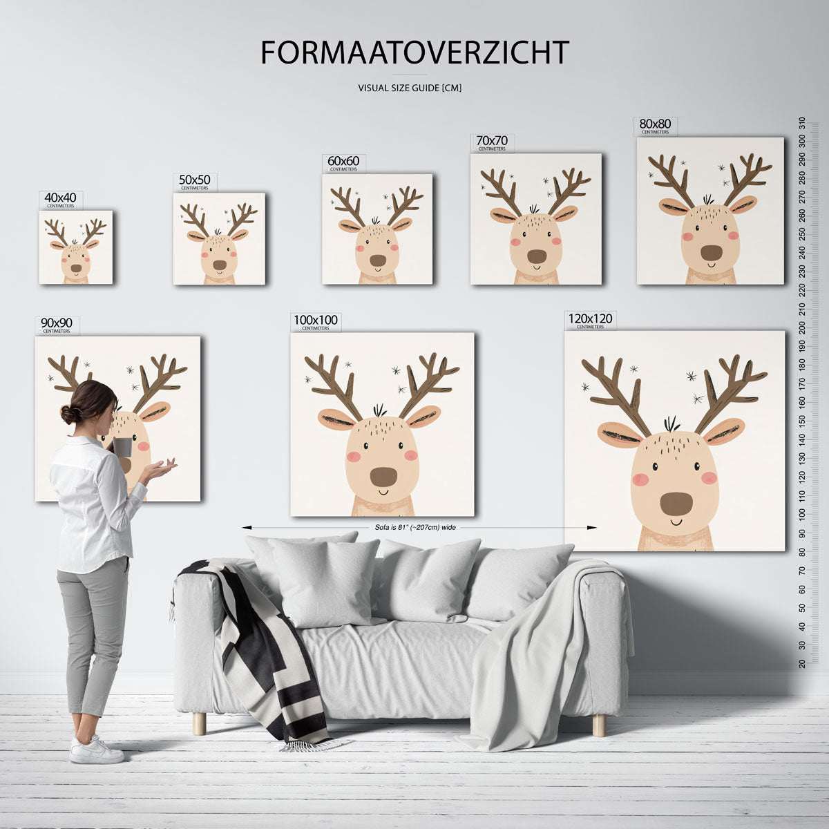 Hert met gewei Poster