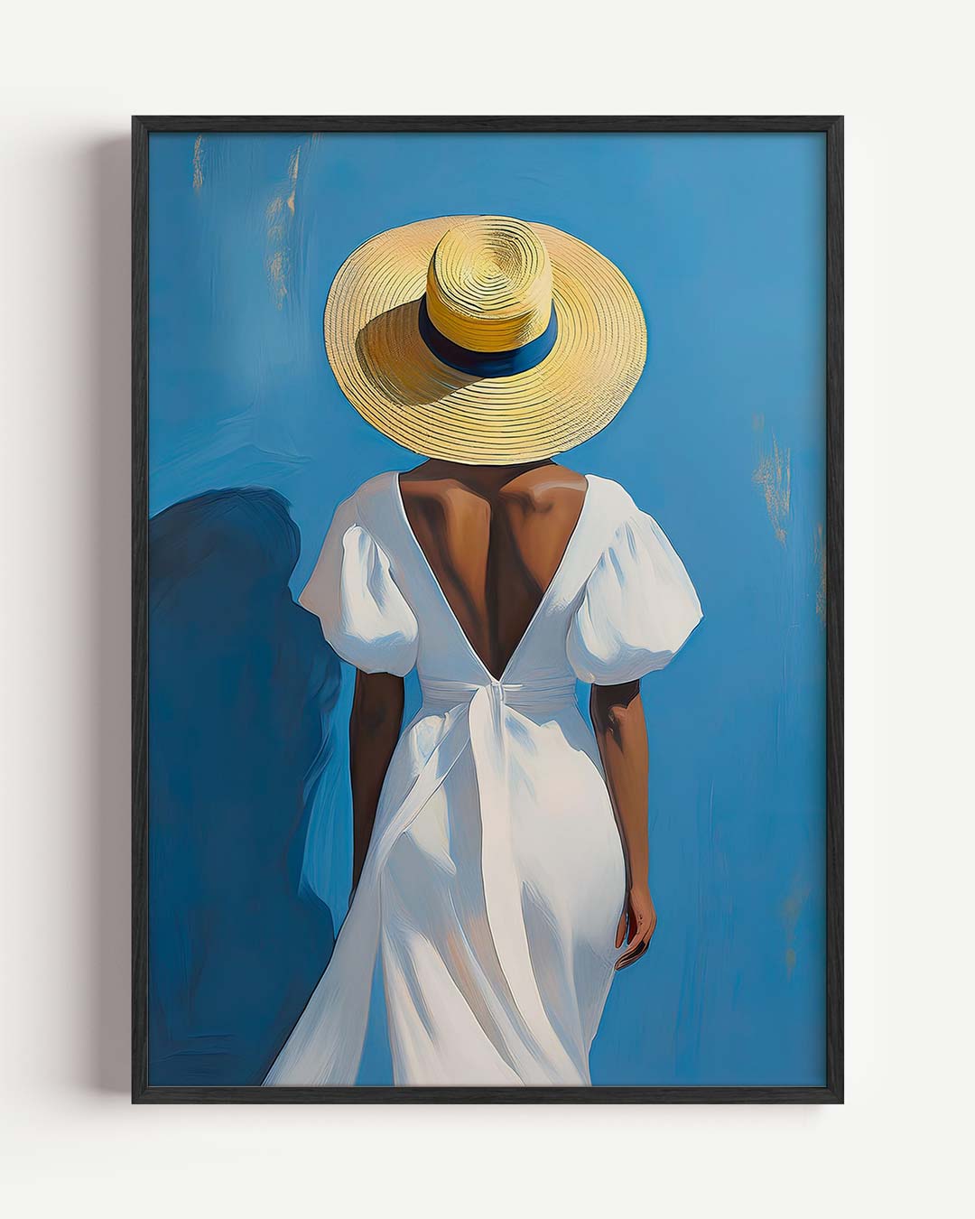 Zomerse Elegantie in Blauw Poster-WallArtistic