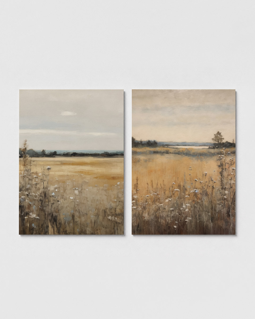 Landschap in zachte tinten Posterset