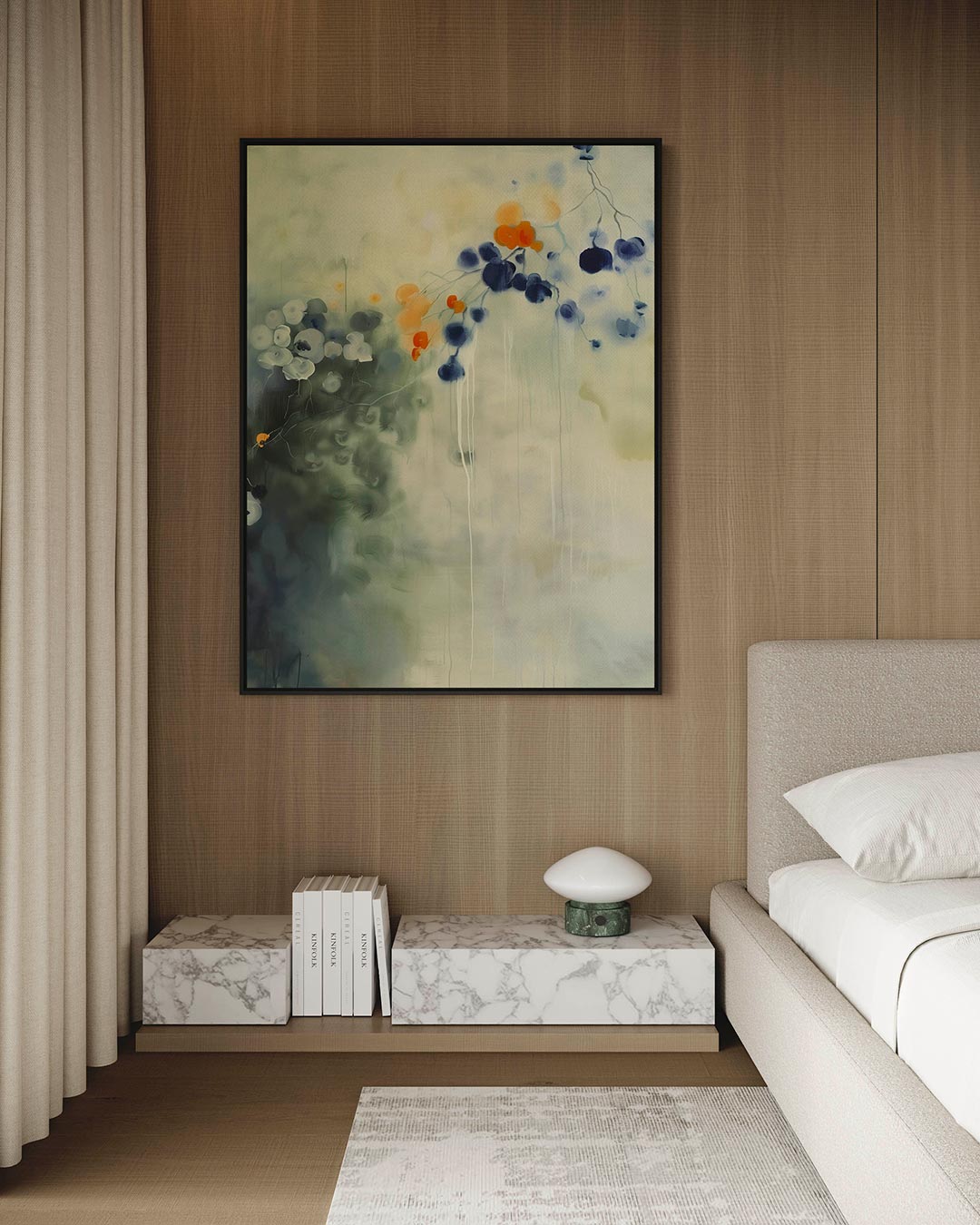 Vloeiende kleurencompositie Kunstwerk