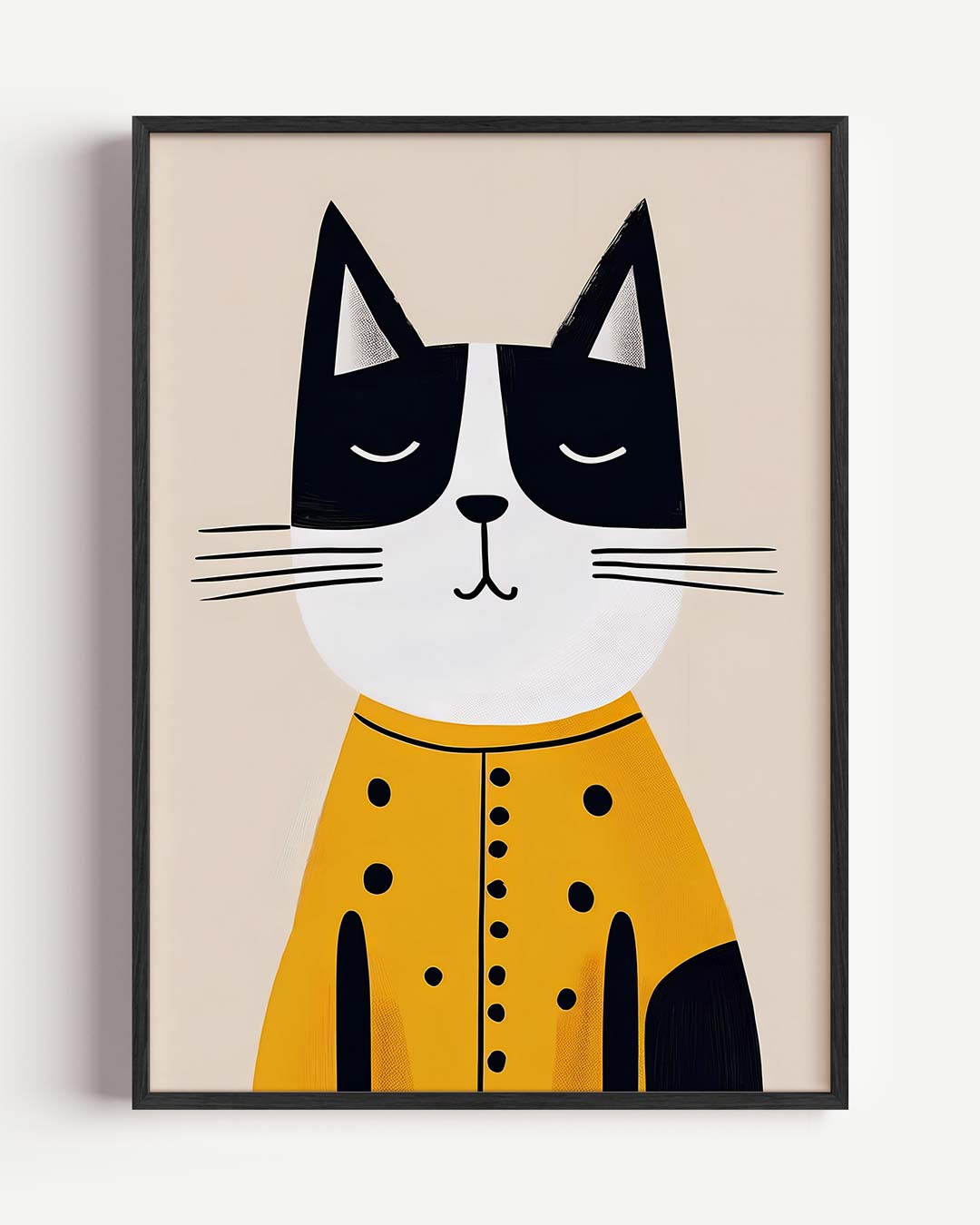 Stijlvolle Kat Illustratie Poster-WallArtistic
