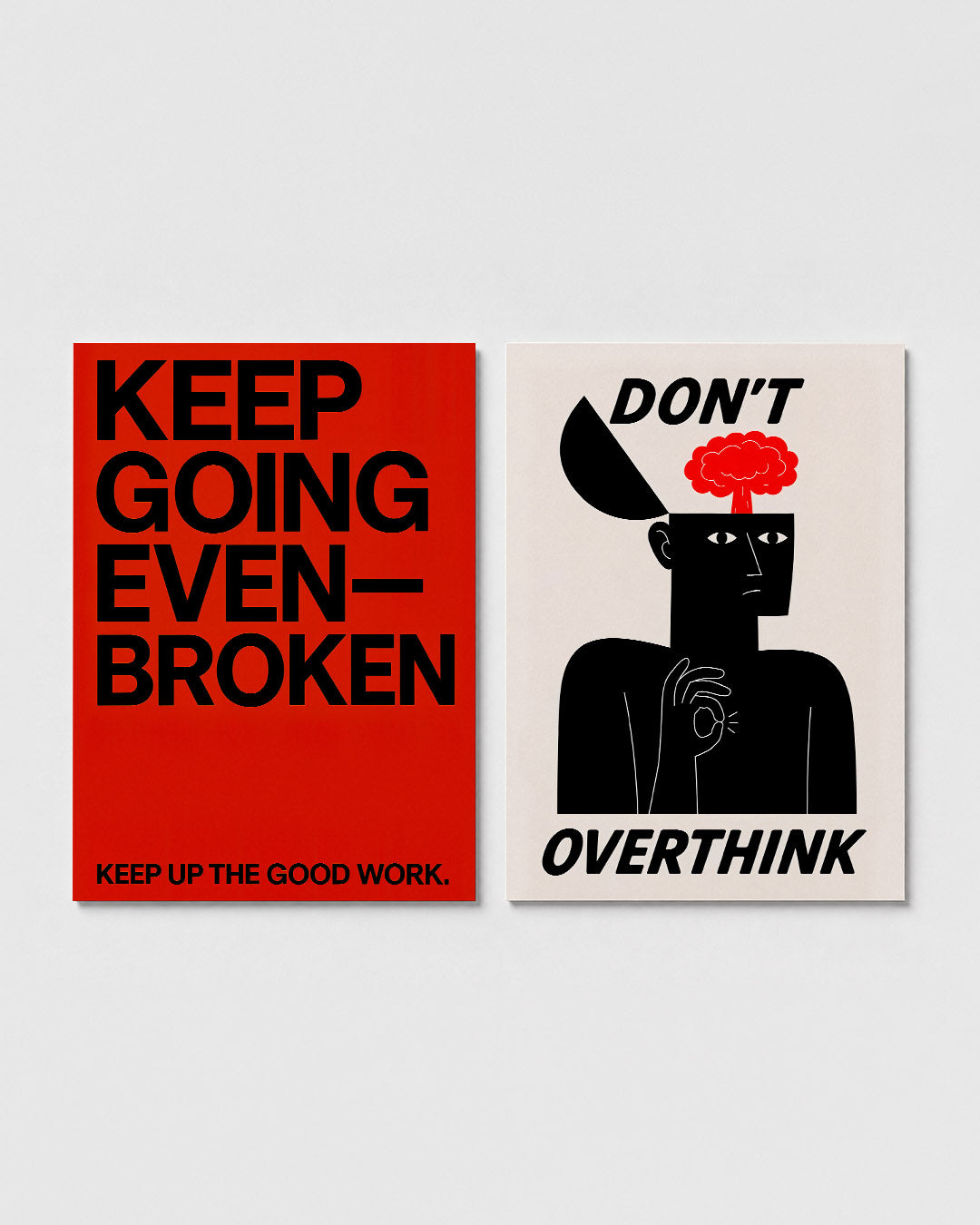 Krachtige tekstcompositie Posterset